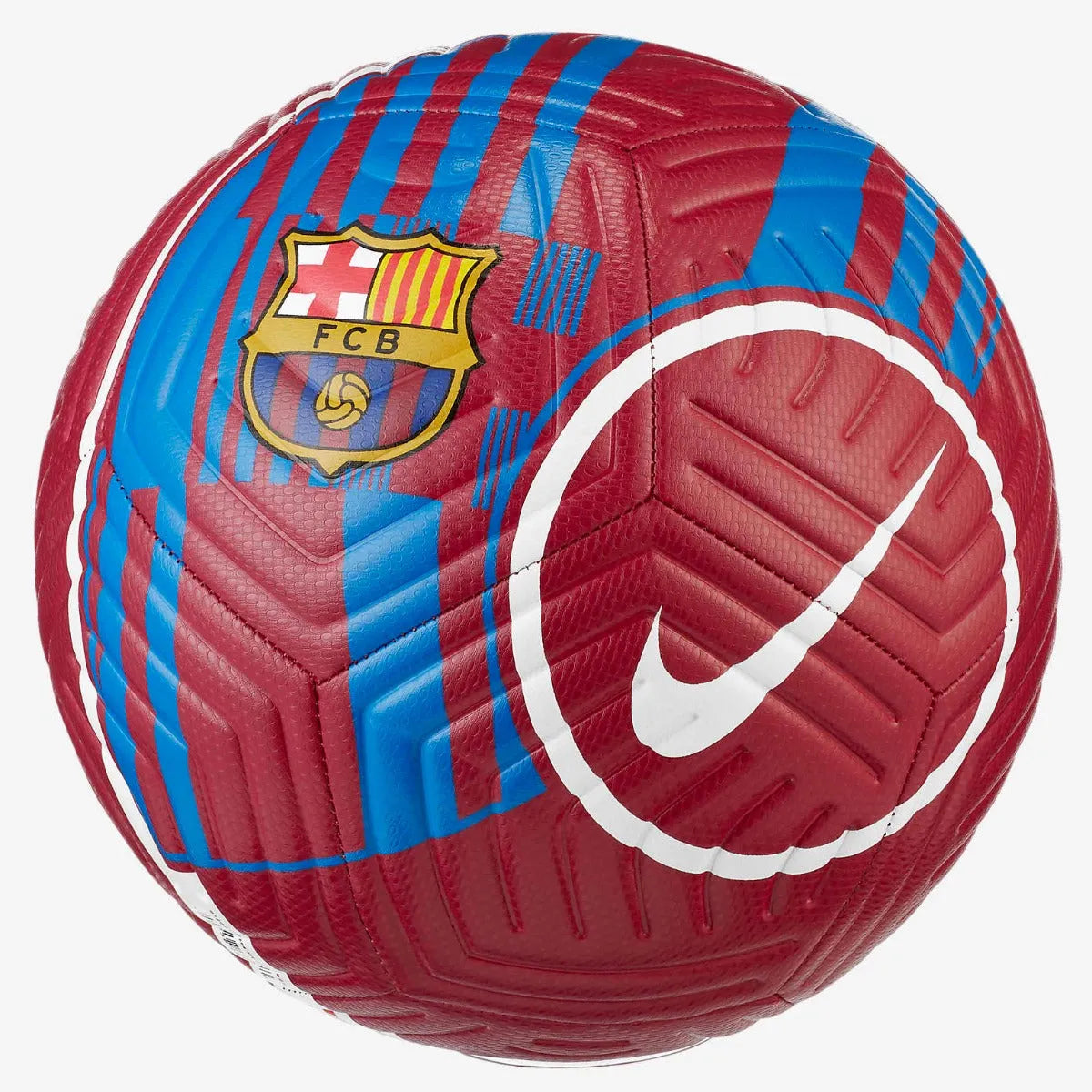 Nike Barcelona 2021-22 Strike Ball - Red-Ivory (Back)