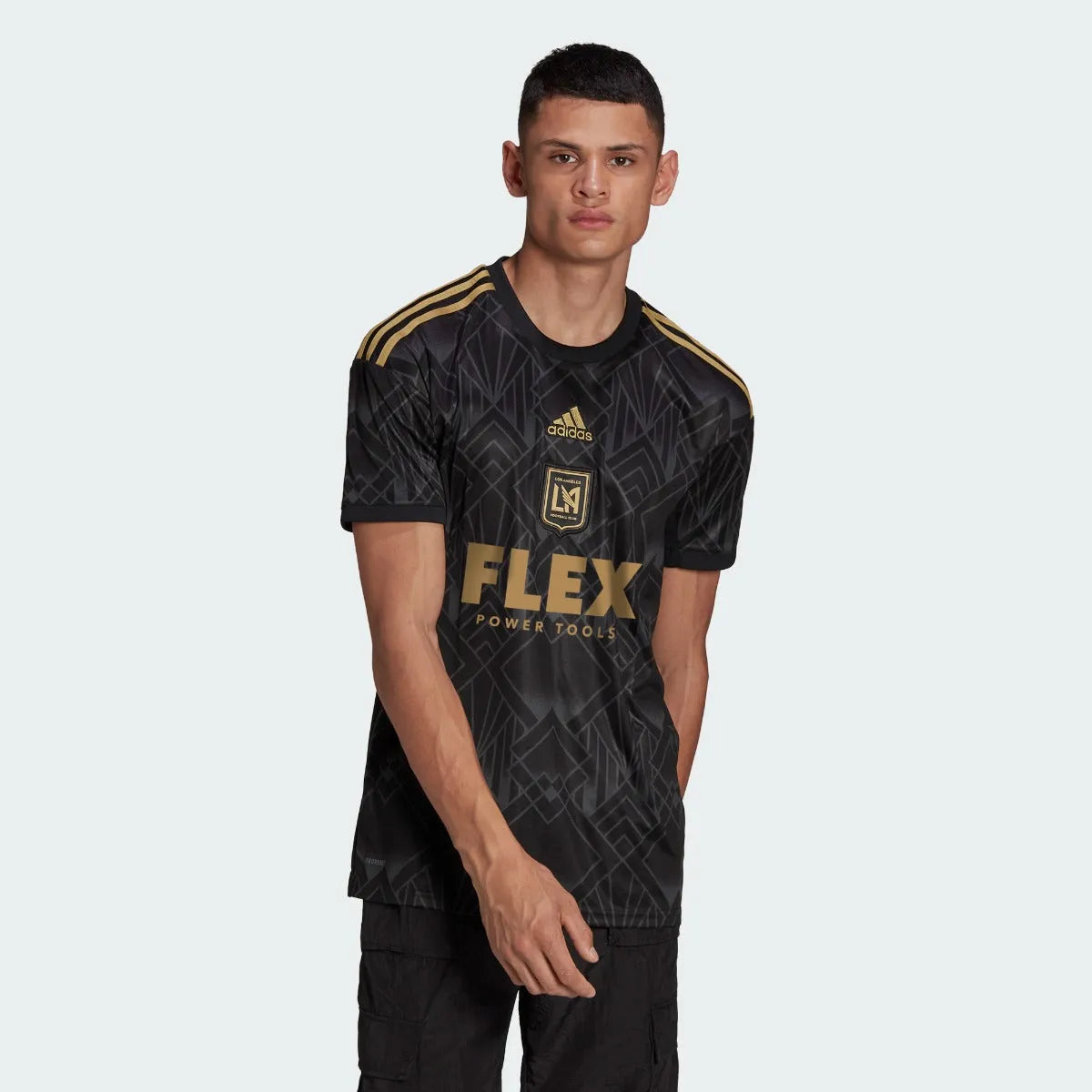 adidas 2022-23  LAFC Home Jersey - Black-Gold (Model - Front)