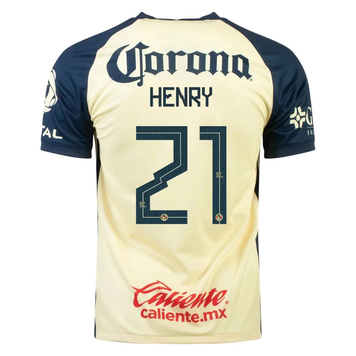 Nike 2021-22 Club America Home Jersey - Yellow-Navy