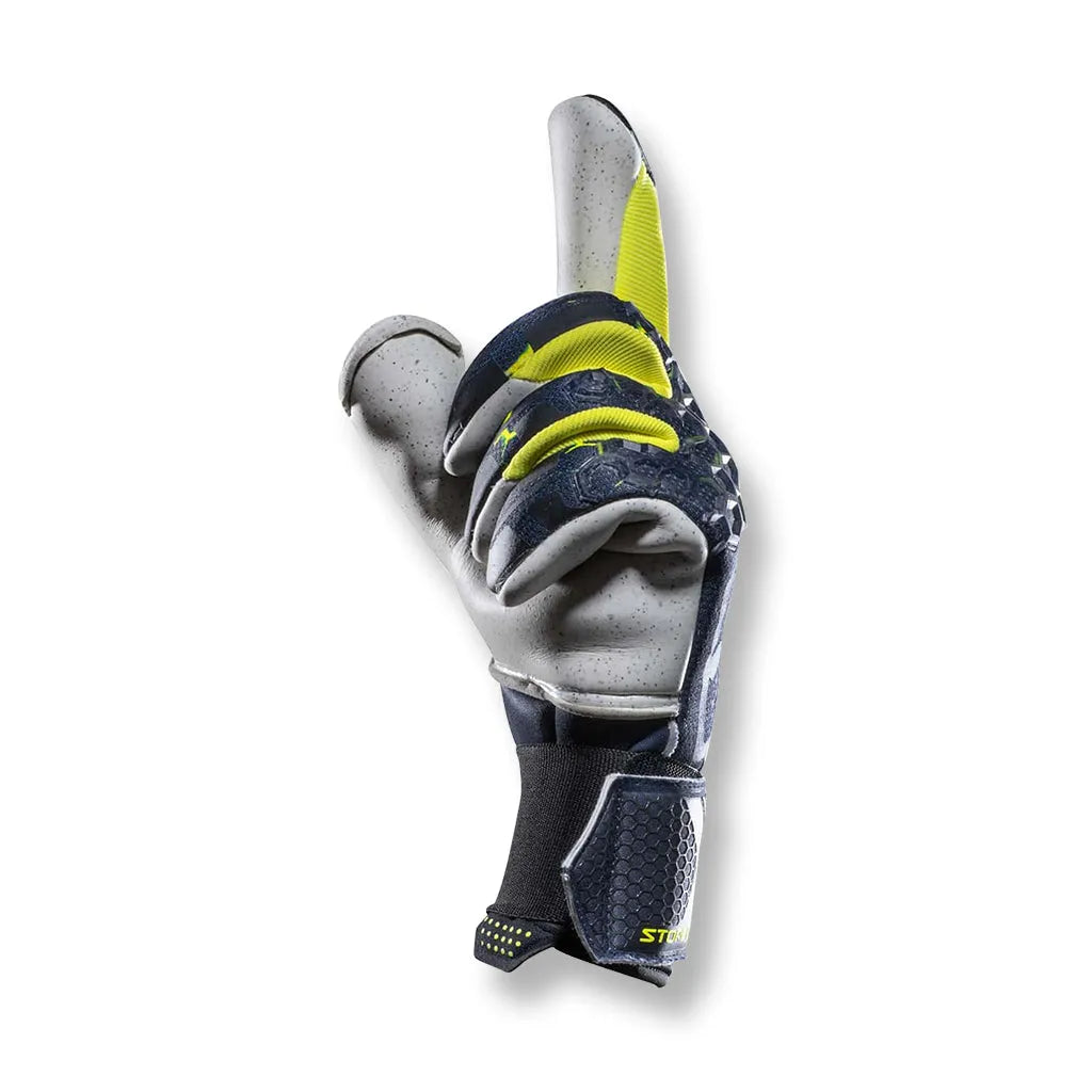 Storelli Silencer Threat Goalkeeper Gloves - Black-Yellow (Single)