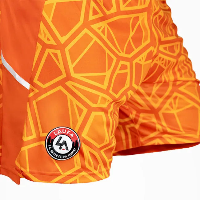 side close up of adidas LAUFA Condivo 22 Men's Goalkeeper Shorts - Orange