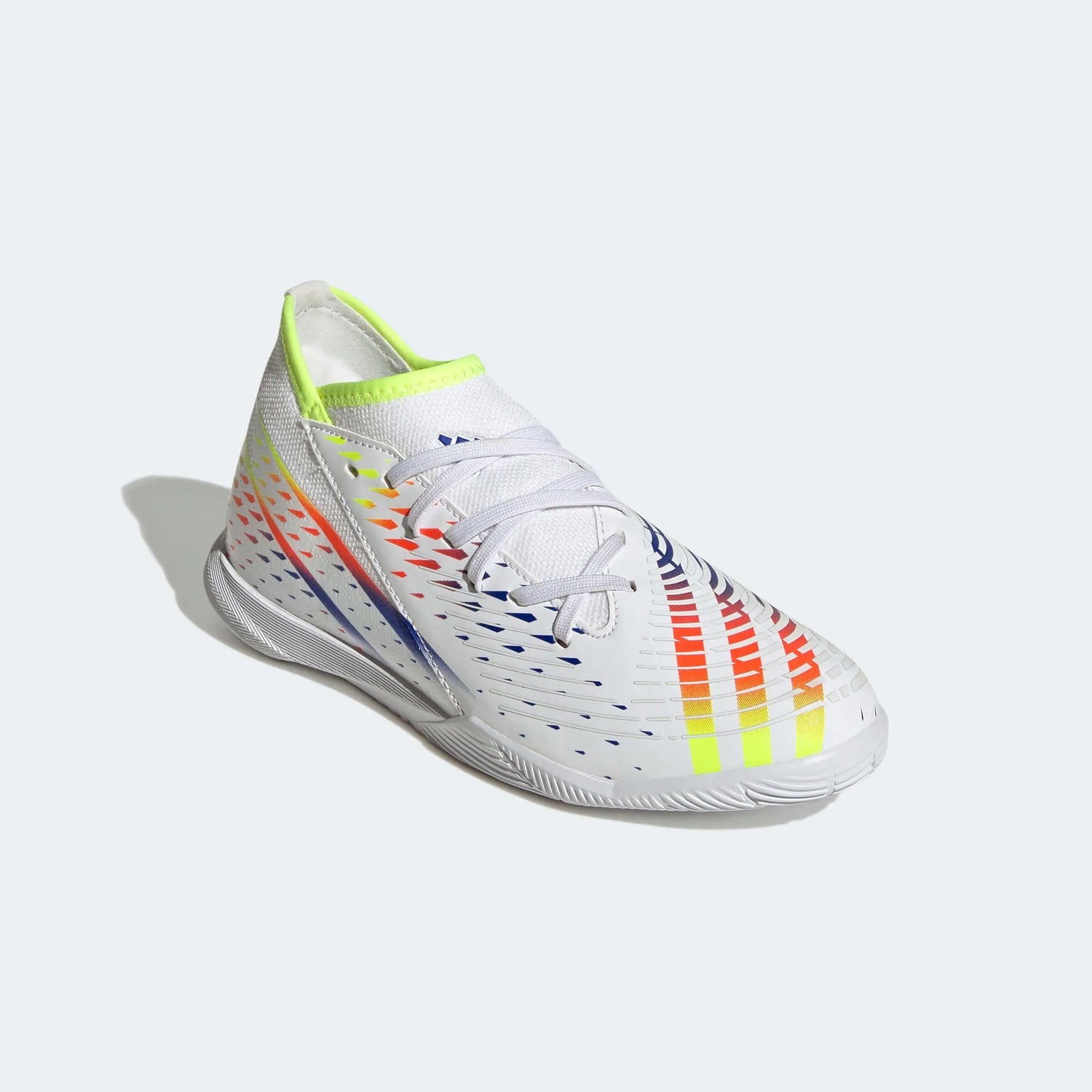 adidas Jr Predator Edge.3 Indoor J - White-Yellow-Blue (Diagonal 1)