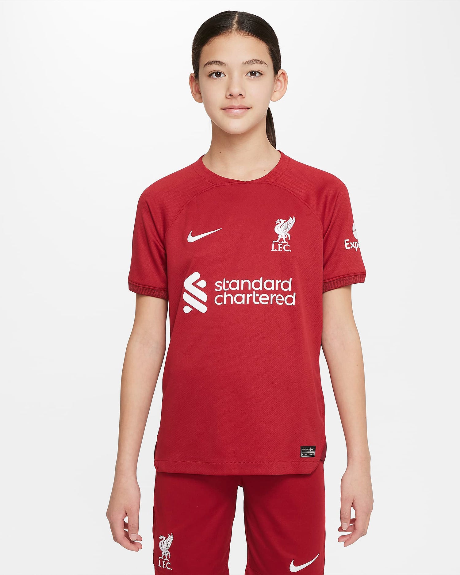 Nike 22-23 Liverpool FC Youth Home Jersey - Red-White