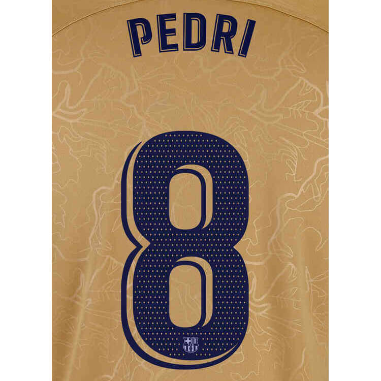 Barcelona 2022/23 Away Pedri #8 Jersey Name Set