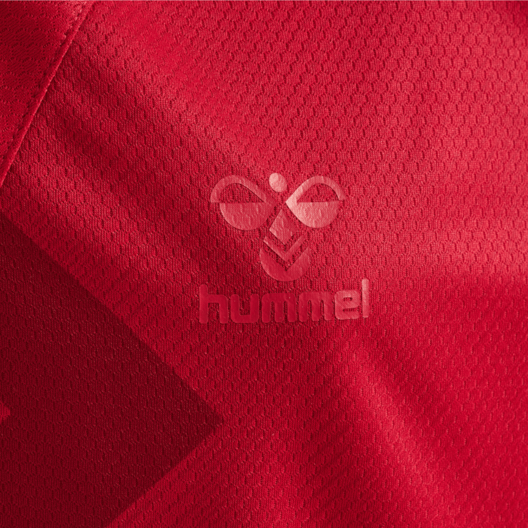 Hummel 2022-23 Denmark Youth Home Jersey - Tango Red (Detail 4)