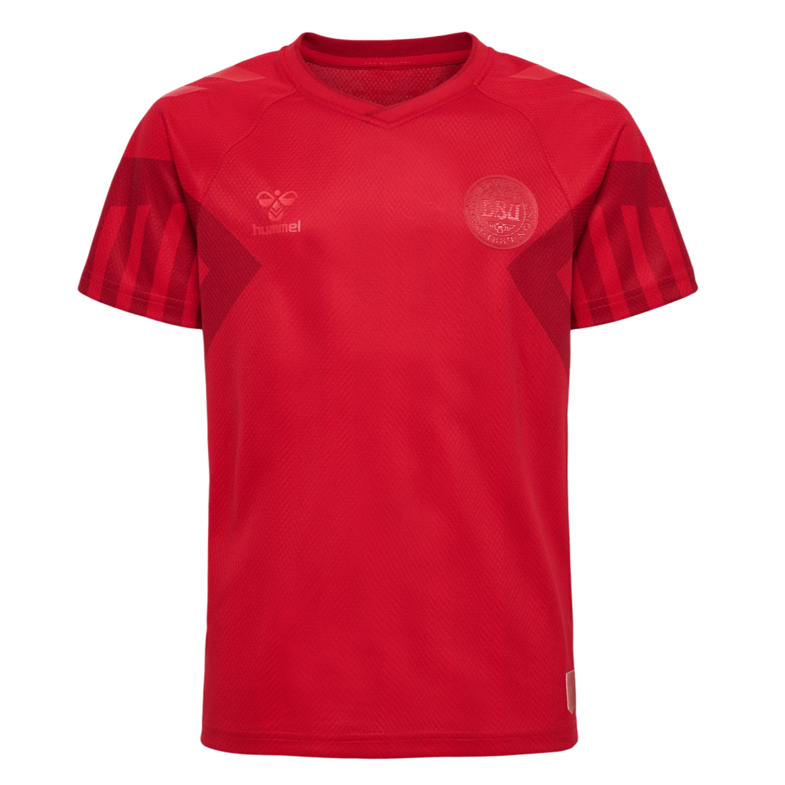 Hummel 2022-23 Denmark Youth Home Jersey - Tango Red (Front)