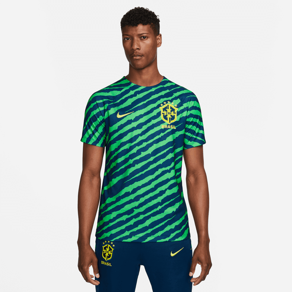 Brazil pre-match training soccer jersey match men's royal blue sportswear  football shirt 2022-2023