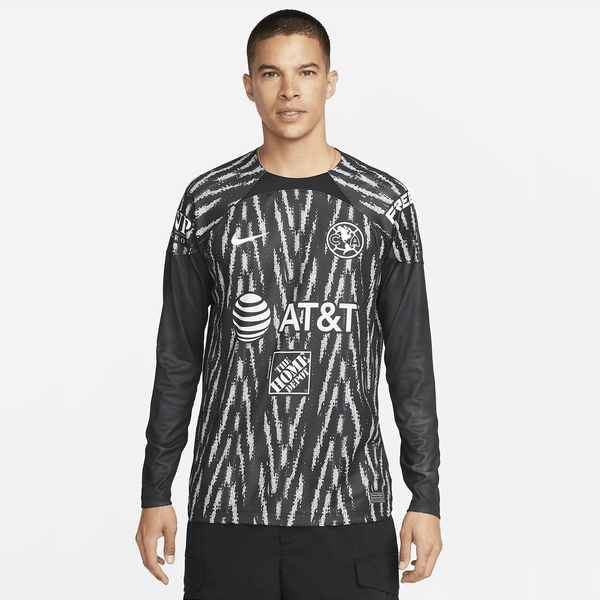 Nike Men's Club America 2021/22 Long Sleeve GoalKeeper Jersey - Black/Grey  – Azteca Soccer