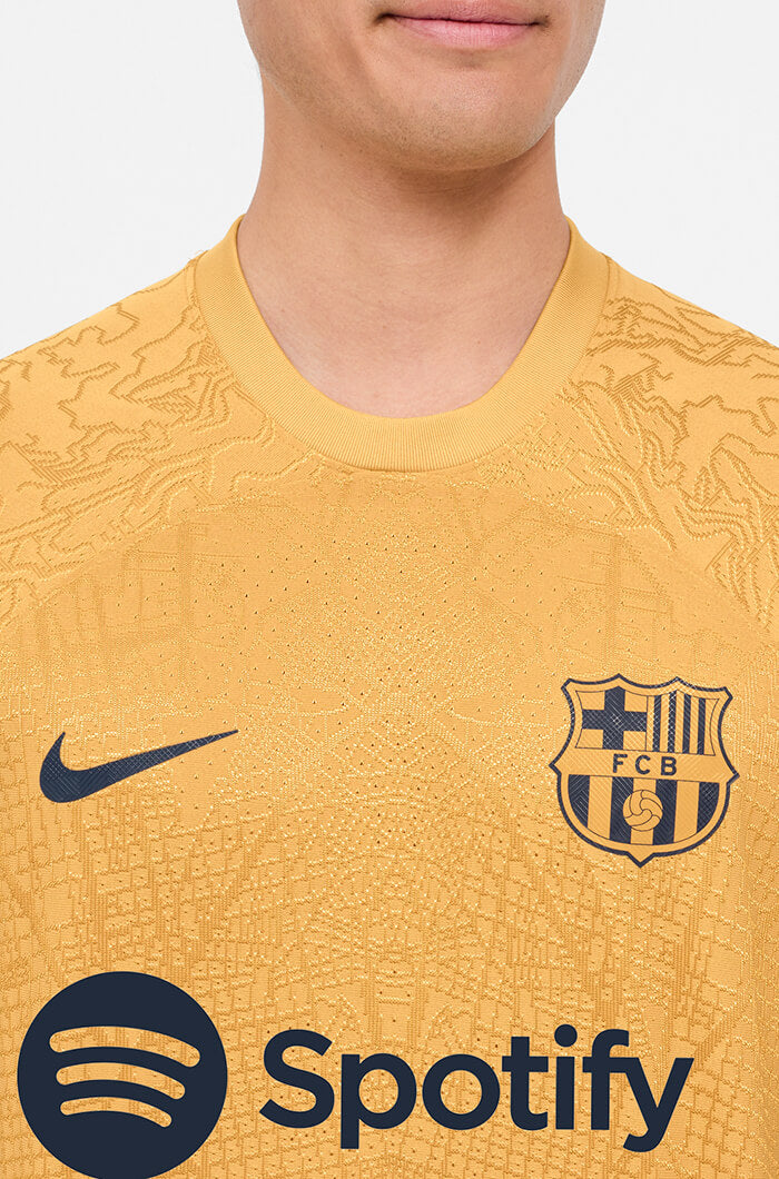 Men's Nike Robert Lewandowski Gold Barcelona 2022/23 Away Authentic Player Jersey
