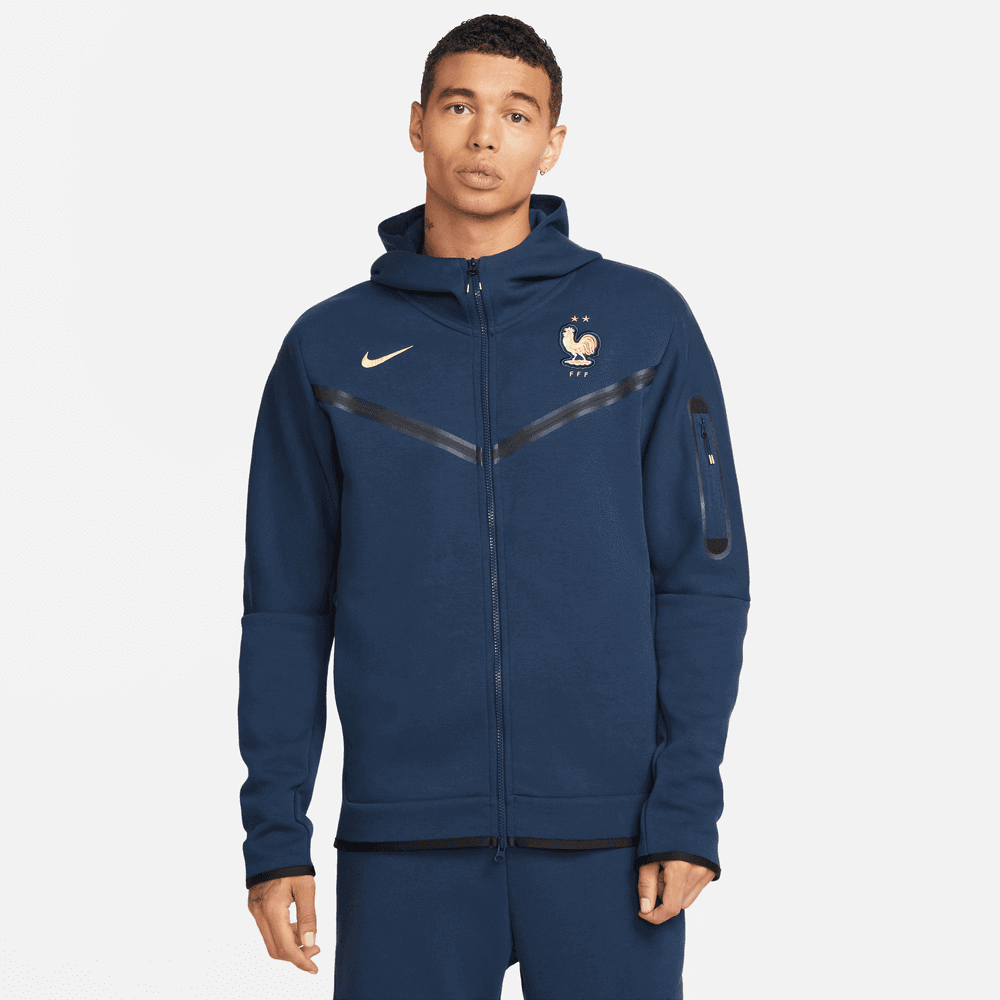 Nike 2022-23 France Full-Zip Tech Fleece Hoodie (Model - Front)