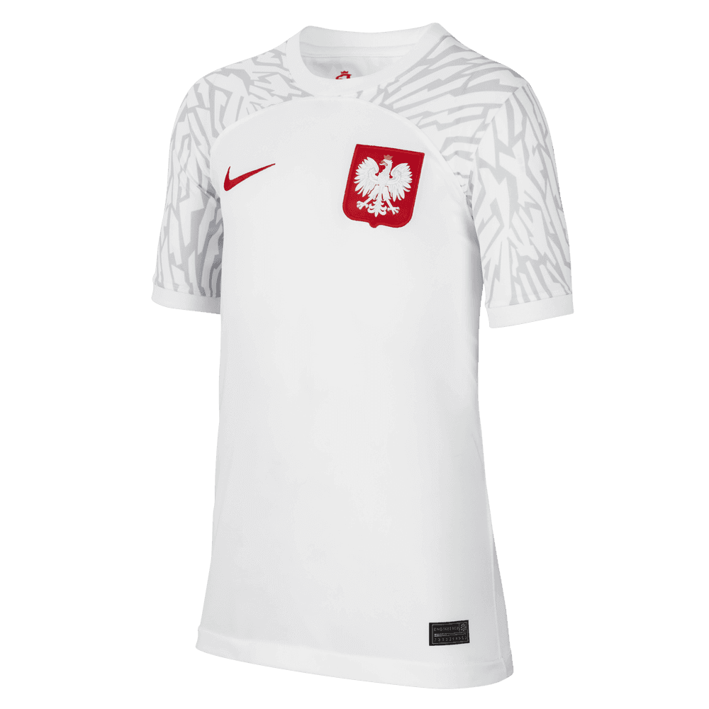 Nike 2022-23 Poland Youth Home Jersey - White (Front)