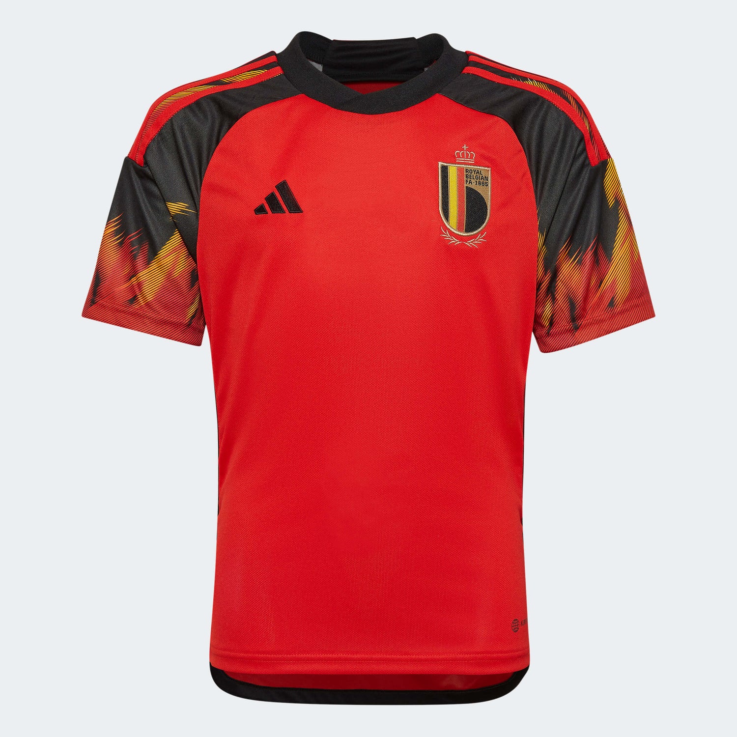 adidas 2022-23 Belgium Youth Red-Black Home Jersey 