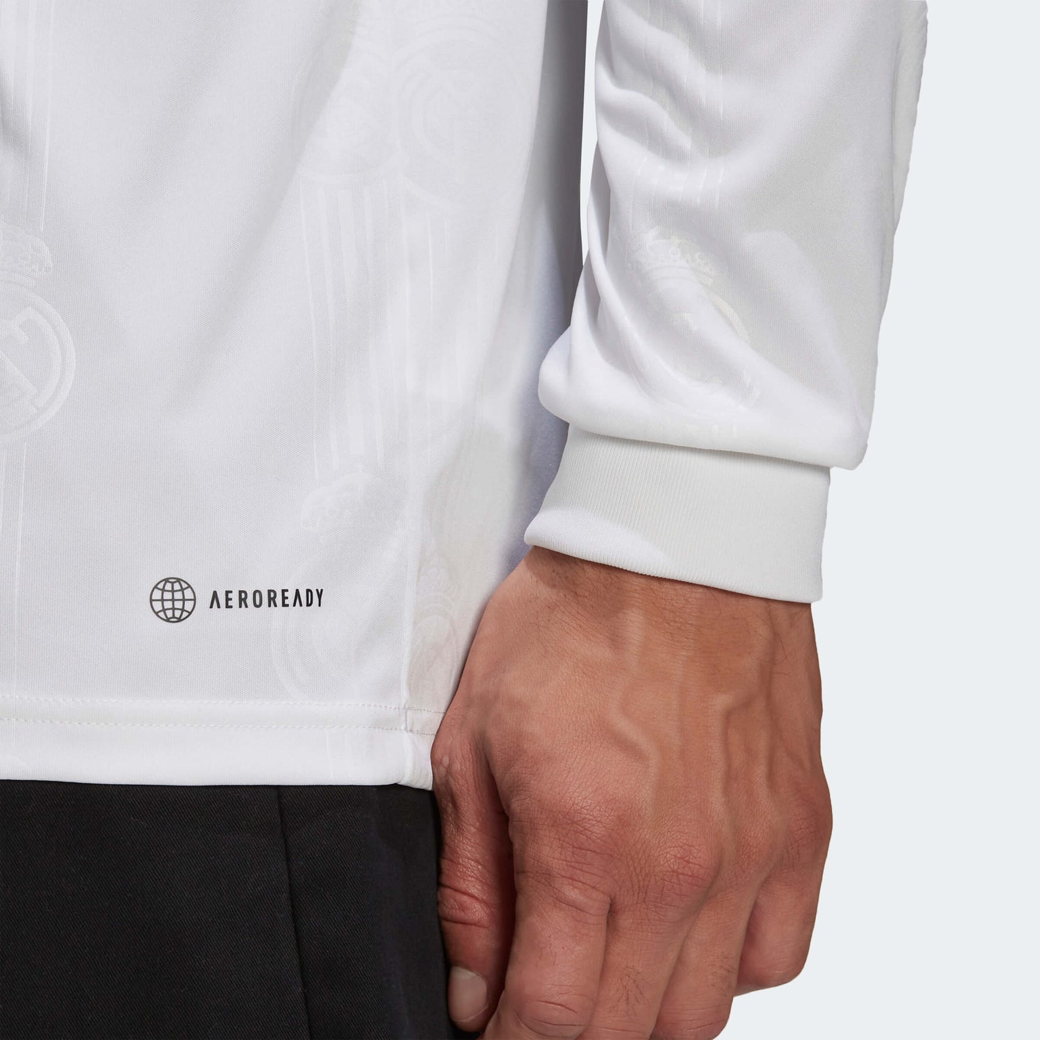 adidas 2022-23 Real Madrid Home Long-Sleeve Jersey - White in 2023