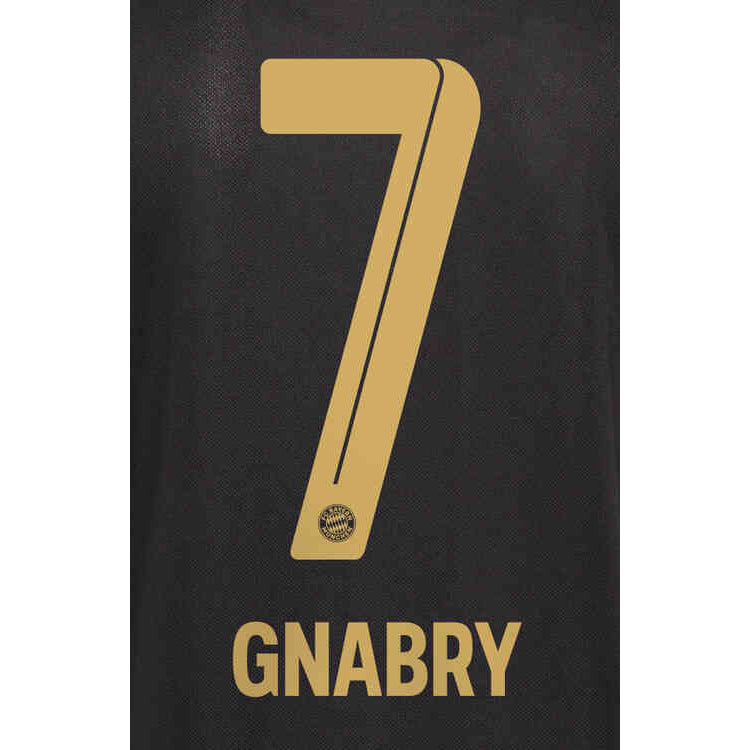 Bayern Munich 2021/22 Away Gnabry #7 Jersey Name Set (Main)