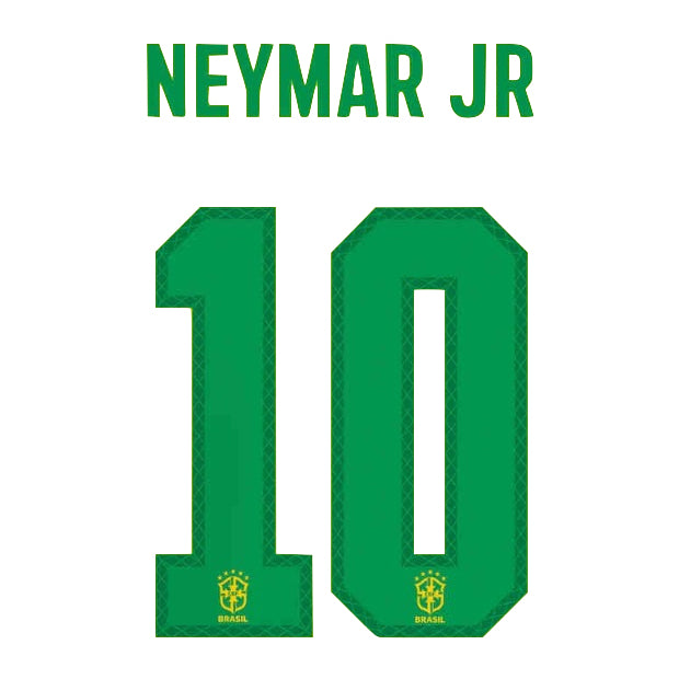 Brazil 2020/21 Home Neymar JR #10 Jersey Name Set