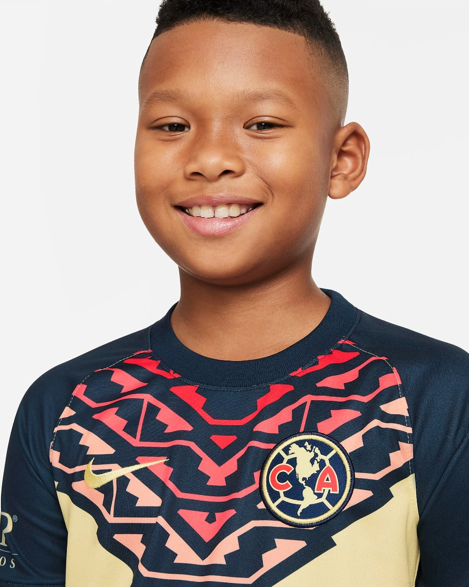 Nike Men's Club America 2021/22 Home Jersey - Lemon Chiffon/Armory Navy