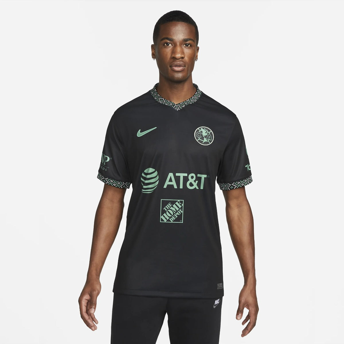 Nike 2021-22 Club America Stadium Third Jersey - Black-Healing Jade