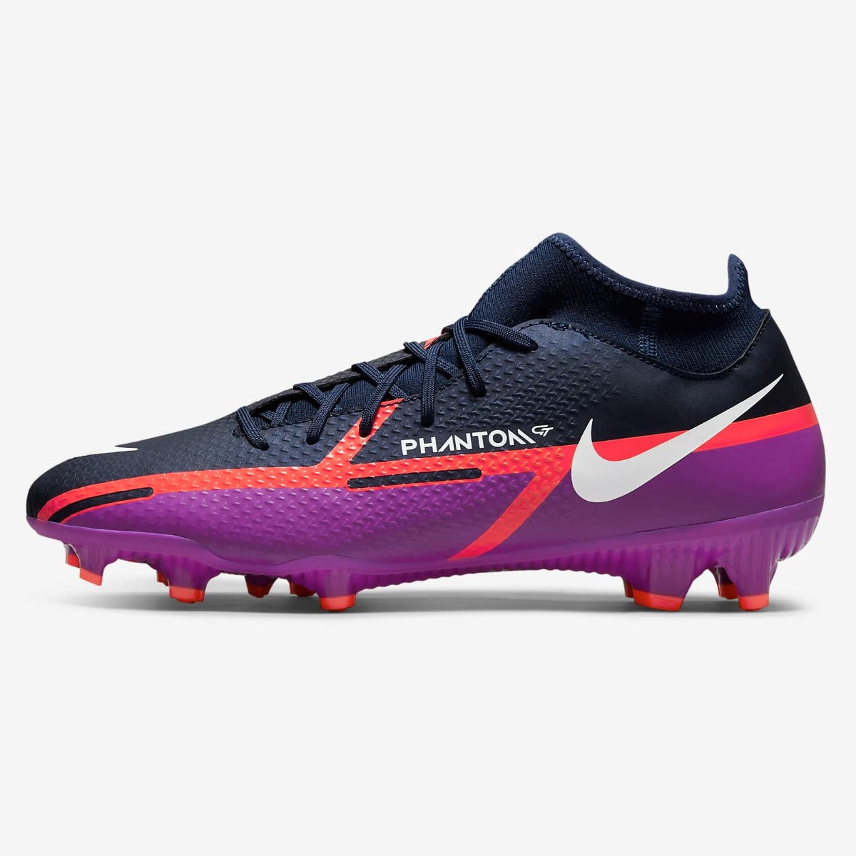 Nike Phantom GT2 Academy DF FG-MG - Navy-Purple-Crimson (Side 1)