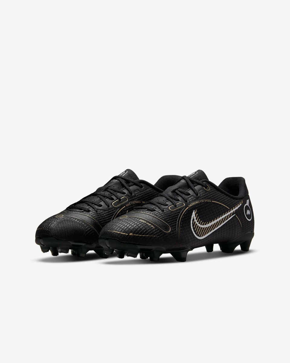 Nike Mercurial Vapor 14 Elite AG UK Size 6.5 Black/Gold/Silver - Artificial  Grass Soccer Cleats