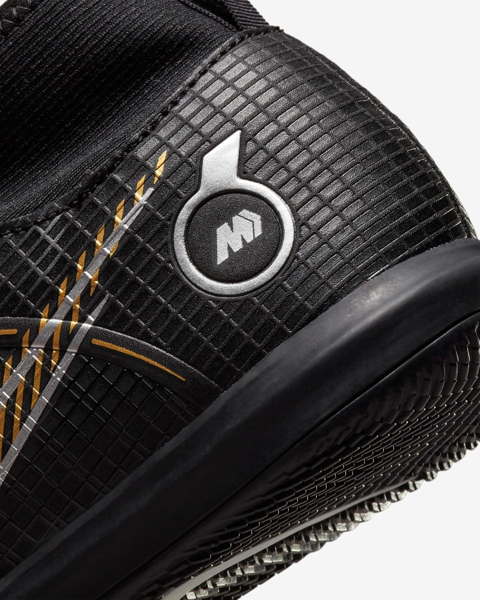 Nike JR Superfly 8 Academy Indoor - Black-Silver-Gold (Detail 2)