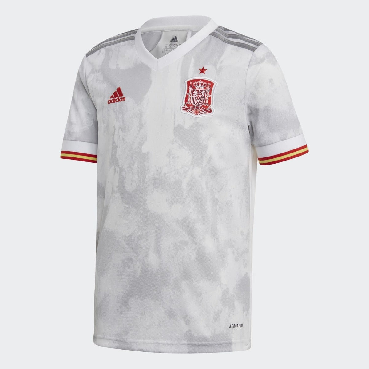 adidas 2020-21 Spain Away YOUTH  Jersey - White-Red (Front)