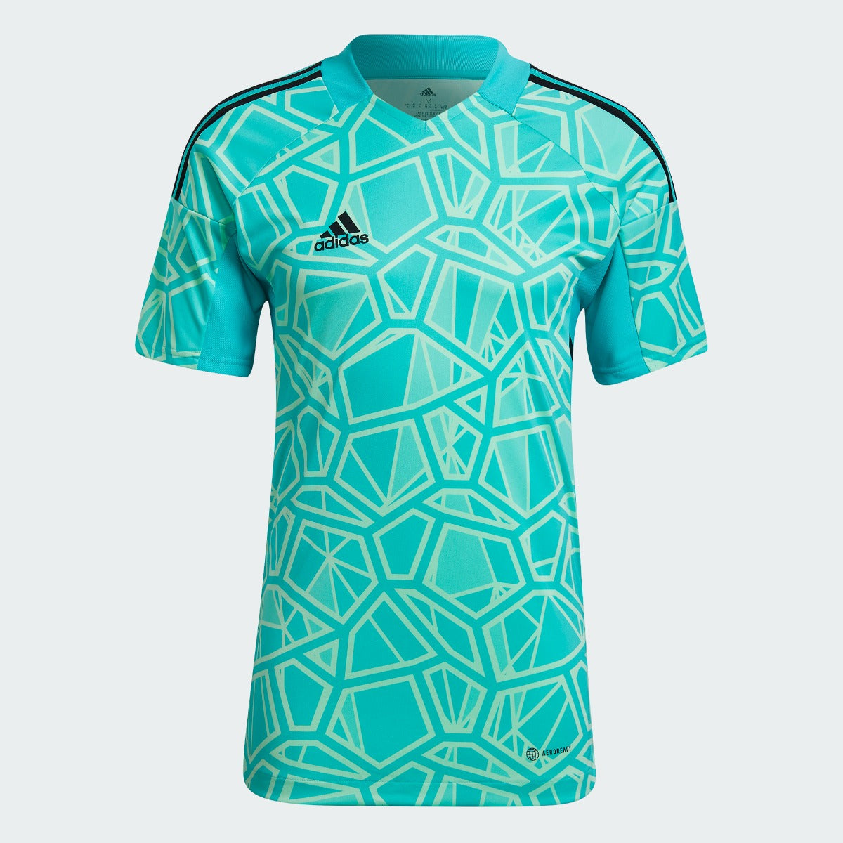 adidas Condivo 22 Goalkeeper Short Sleeve Jersey - Mint Rush (Front)