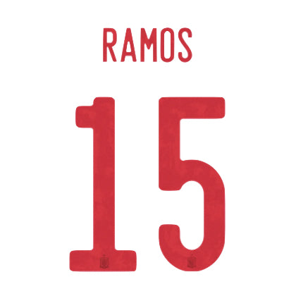 Spain 2020/21 Away Ramos #15 Jersey Name Set (Main)